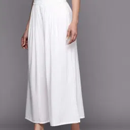 Libas White Flared fit Palazzos-image-92