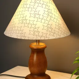 Homesake Multicolor Wood Table Lamp image 1
