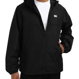 Tommy Hilfiger Black Polyester Solid Men Regular Fit Jacket image 1