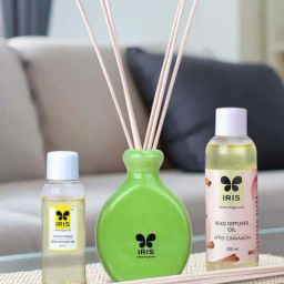 IRIS Ceramic Home Fragrances Lemongrass Reed Diffuser Set-picture-9