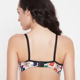 Clovia Black Printed Full Coverage Padded T-Shirt Bra image 2