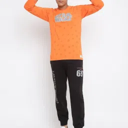 Lil Tomatoes Kids Black Solid Joggers image 5