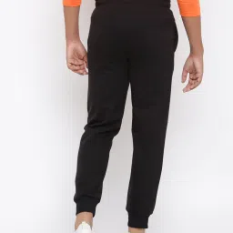 Lil Tomatoes Kids Black Solid Joggers image 2