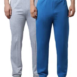 Vimal Jonney Blue & Grey Regular Fit Trackpants - Pack of 2 image 1