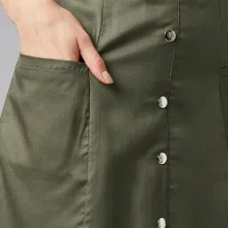 Marie Claire Green A-Line Mini Skirt image 4