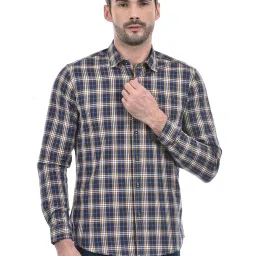 Numero Uno Blue Slim Fit Checks Shirt image 1
