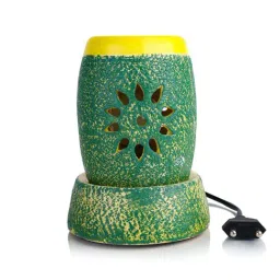 IRIS Green Ceramic Home Fragrances Electric Vaporizer With 40 Watt Electric Bulb-image-12