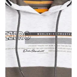 Duke Kids Grey Color Block Full Sleeves Sweatshirt image 3