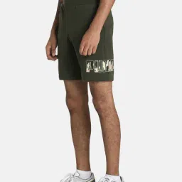 Puma Forest Night Regular Fit Logo Printed Shorts image 3