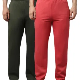 Vimal Jonney Green & Pink Regular Fit Trackpants - Pack of 2 image 1