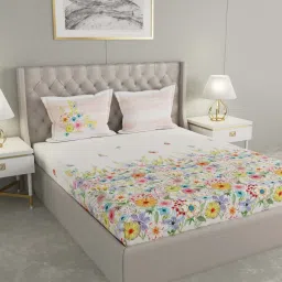 GMF Multicolor Cotton 144 TC Bed Sheet Set image 1