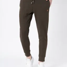 Red Tape Dark Olive Regular Fit Joggers-image-37