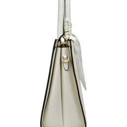 LAVIE LUXE Off White Quare26 Quilted Large Leather Satchel image 3