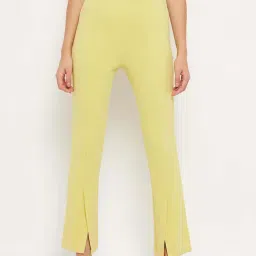 Madame Lime Green Polyester Relaxed Fit Solid Jeggings-picture-17