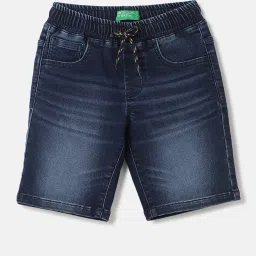 United Colors of Benetton Kids Navy Solid Shorts image 1