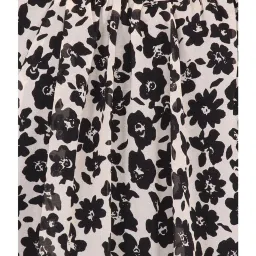 Cutecumber Kids Floral Print Black & Cream Dress image 5