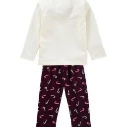 Nite Flite Kids Printed Multicolor Top with Pyjamas image 2