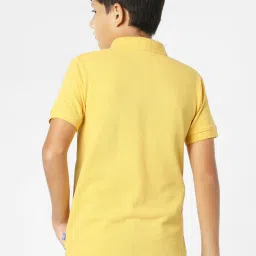 Jack & Jones Junior Boys Yellow Solid Polo T-Shirt image 2