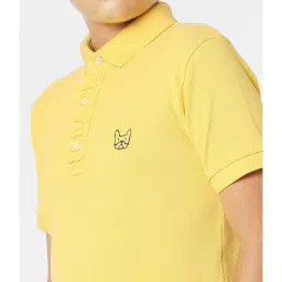 Jack & Jones Junior Boys Yellow Solid Polo T-Shirt image 5