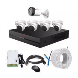 CP PLUS CCTV Combo Kit 2.4 MP Full HD Audio Indoor & Outdoor with 8 Channel DVR 1 Bullet, 4 Dome Camera, 8 Channel SMPS, 70 m Copper Cable & Connectors-picture-4