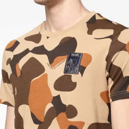 Wrangler Brown Regular Fit Camouflage T-Shirt image 5