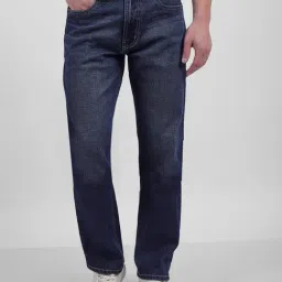 Numero Uno Dark Blue Straight Fit Faded Jeans-picture-15