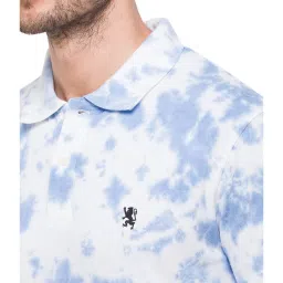 Giordano Light Blue Slim Fit Printed Polo T-Shirt image 4
