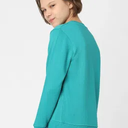 Jack & Jones Junior Blue Printed Full Sleeves Sweatshirt image 2