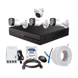 CP PLUS CCTV Combo Kit 2.4 MP Full HD Audio Indoor & Outdoor with 4 Channel DVR 3 Bullet, 1 Dome Camera, 4 Channel SMPS, 70 m Cable 1 TB HDD & Connectors-picture-2