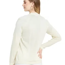 Monte Carlo Cream Wool Open Front Cardigan image 2