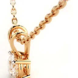 VALANOVA 925 Sterling Silver Rose Gold Diamond Studded Pendant - 0.58 gm image 4