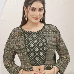 ODD BY chansi TRENDZ Embroidered Ready to Wear Lehenga & Blouse With Jacket image 2