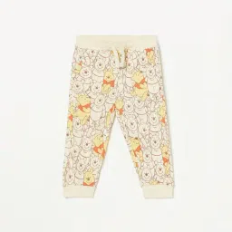 Juniors By Lifestyle Off White Cotton Regular Fit Printed Trackpants-image-8