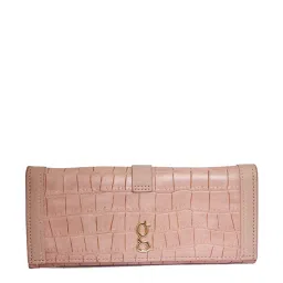Global Desi Pink Textured Wallet for Women image 3