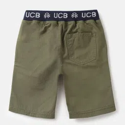 United Colors of Benetton Kids Olive Solid Shorts image 2