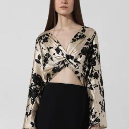 Only Beige & Black Floral Print Crop Top-picture-15
