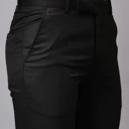 Cantabil Navy Blue Regular Fit Texture Trousers image 5