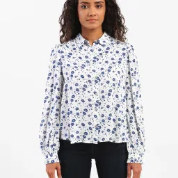 Levi's White & Blue Floral Print Shirt image 1