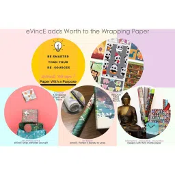 eVincE - thoughtful PRESENTations SPOT01EYEX01_5X2 Wrapping Paper 2 Pattern of Sheets For Kids Birthday Diwali Xmas Party & All Occasion Wrap it for curious mind large sheet Assorted Gift Wrapping Paper (Pack of 10 Piece) image 5