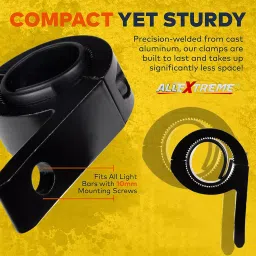 AllExtreme EXFLMB2 Black Fog Light Mounting Bracket with Rubber Insert for Car Jeep SUV and Off Road Vehicles image 4