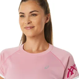 Asics Pink Printed Sports T-Shirt image 4
