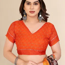 Moda Rapido Floral Poly Georgette Saree image 5