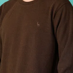 V-Mart Men Solid Round Neck Pullover image 2