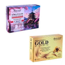 Mexico herbs Set Of 2 Korean Glow Glass Skin & Illuminous Radiance Facial Kit - 10 g Each image 1