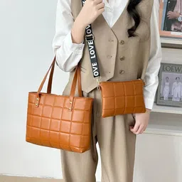 CORSICA PU Oversized Structured Tote Bag with Quilted-picture-28