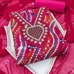 SAINOOR Embellished Semi-Stitched Dress Material-picture-17