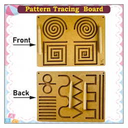 wissen Double Side Pattern Tracing Board With 2 Dummy Pencils - Brown-picture-17