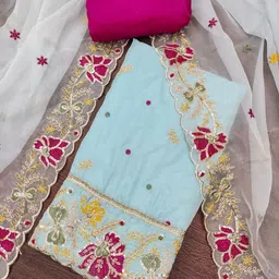 NEGRONI Embroidered Unstitched Dress Material image 3