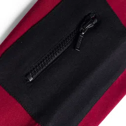 Babyhug Terry Knit Full Length Lounge Pant With Text Print - Red image 3