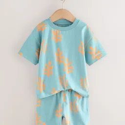 NEXT Boys Cotton Printed T-shirt with Shorts-picture-29